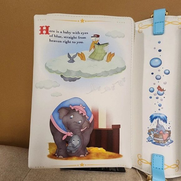 Loungefly Disney Dumbo Story Book Convertible Backpack Crossbody Bag NEW